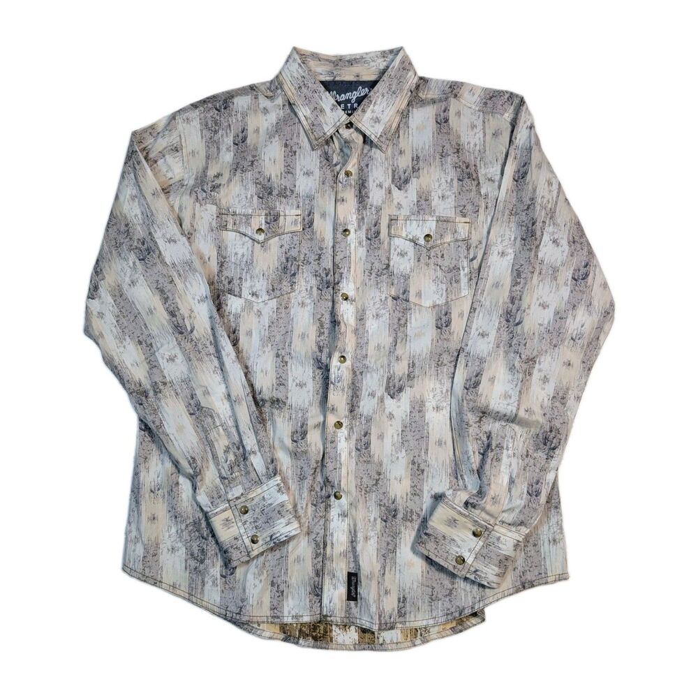 Wrangler Retro Premium XL Shirt Pearl Snap Western Long Sleeve Desert Theme